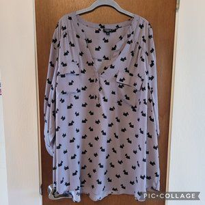 HARPER GEORGETTE PULLOVER 3/4 SLEEVE BLOUSE Torrid Size 5